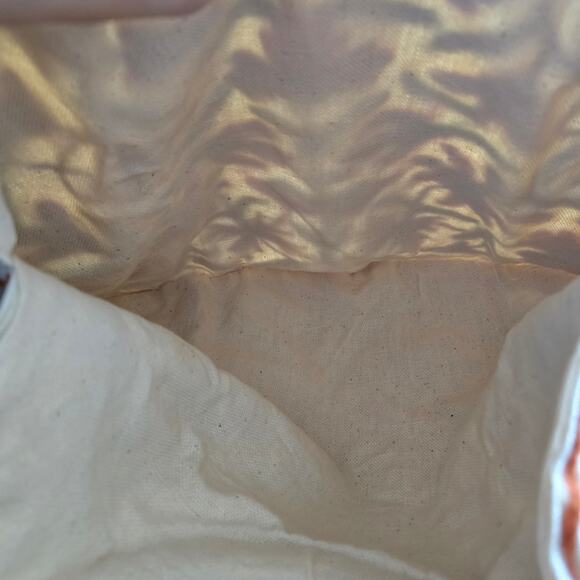 Floral Embroidered Boho Moon Bag Cotton Canvas One Size - Picture 5 of 7